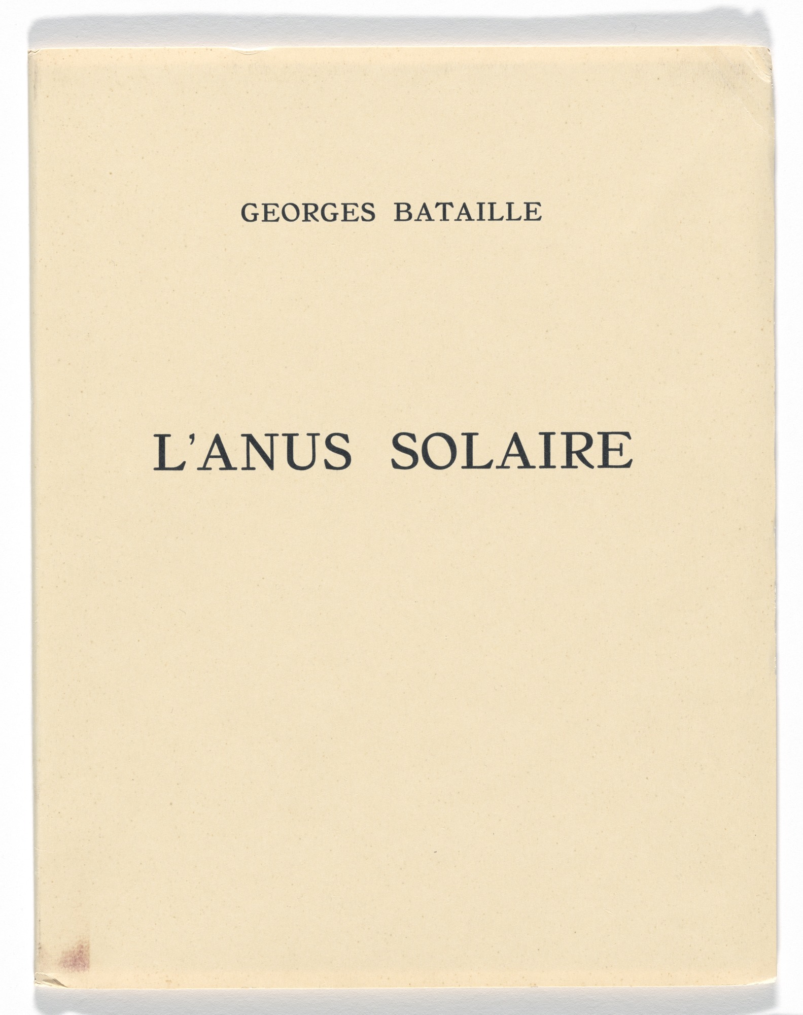 Bataille, L'Anus Solaire (book cover)